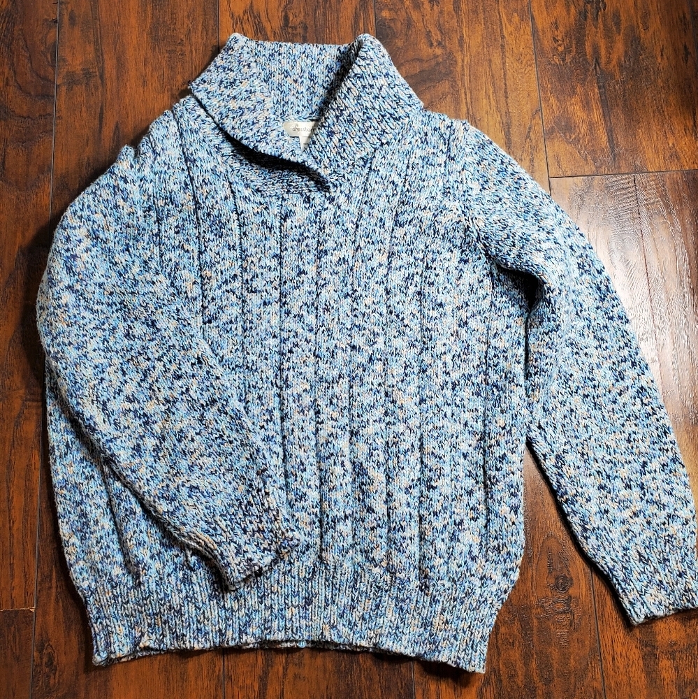 Dressbarn Blue multicolor cowl-neck sweater size 18 / 20